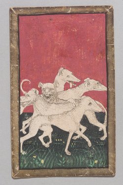 54 Spielkarten des "Ambraser Hofjagdspieles"