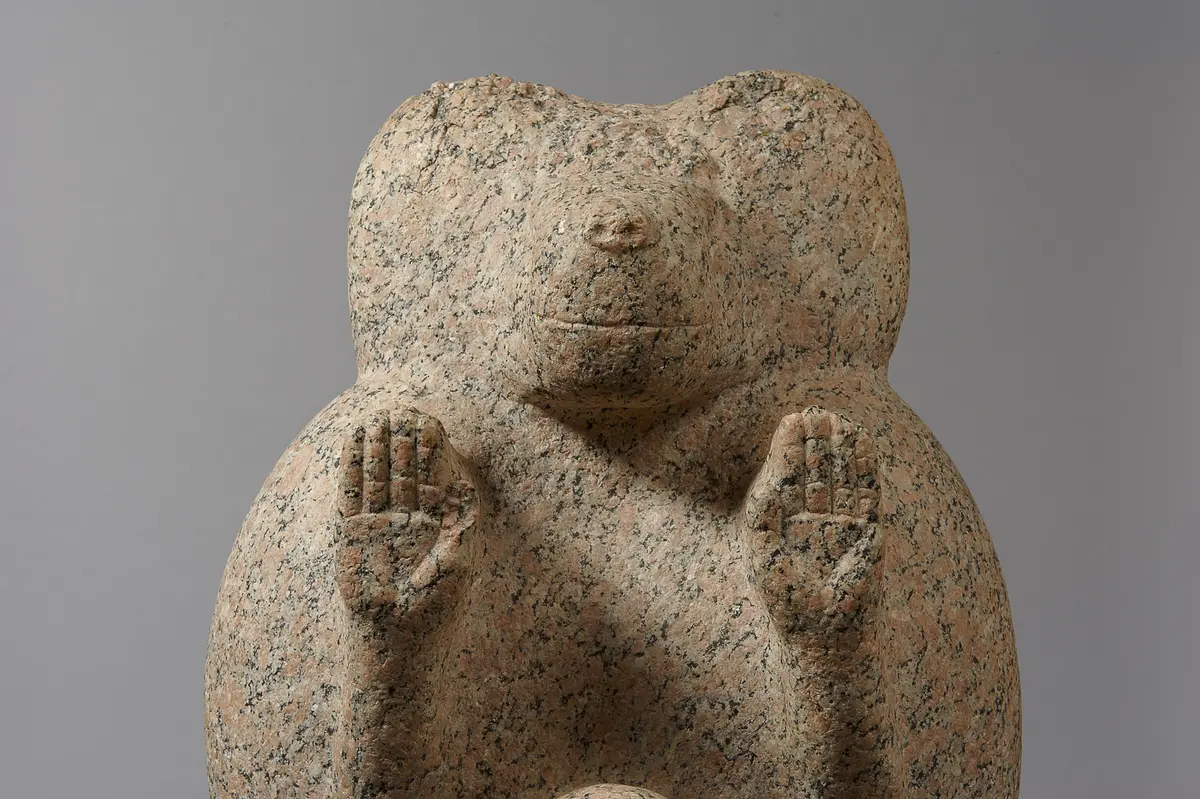 Mantelpavian mit König