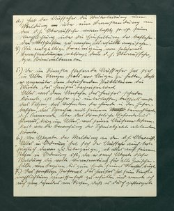 handschriftlicher Entwurf einer Hausordnung