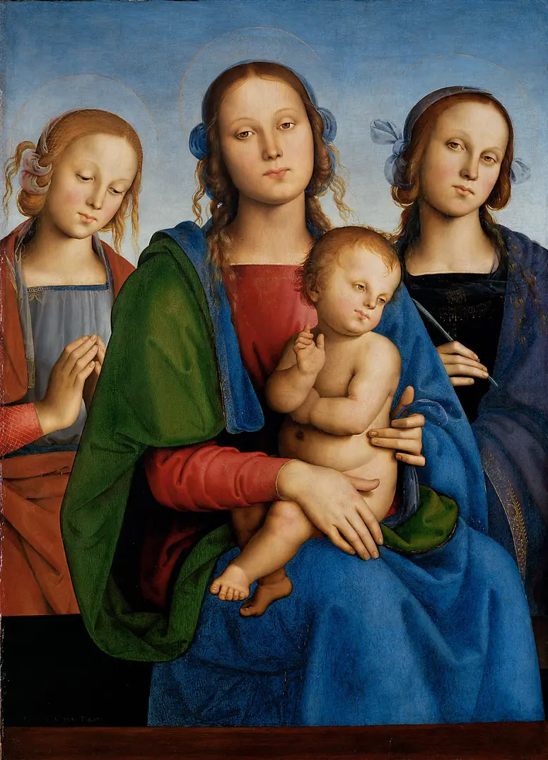 Maria mit Kind und den hll. Rosa (?) und Katharina (?)