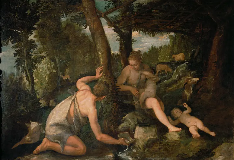 Adam und Eva nach der Vertreibung aus dem Paradies