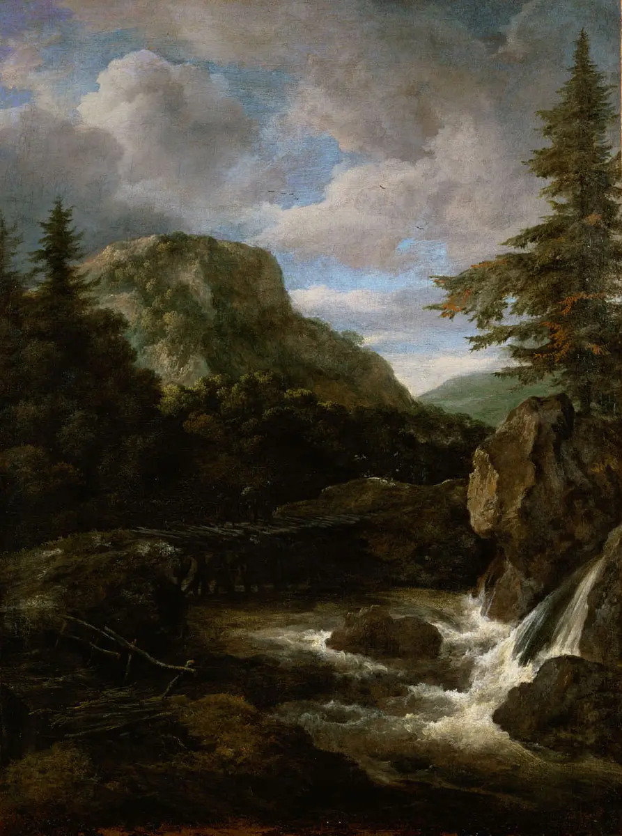 Berglandschaft mit Wasserfall