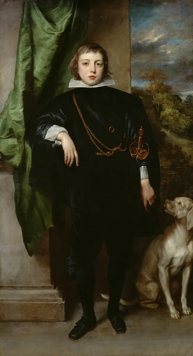 Filippo Francesco d'Este, Marchese di Lanzo (1621-1653) mit Hund