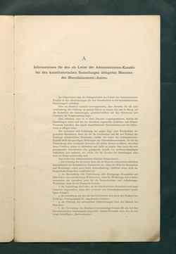 Bestimmungen für den Dienstbetrieb in den kunsthistorischen Sammlungen des Allerhöchsten Kaiserhauses