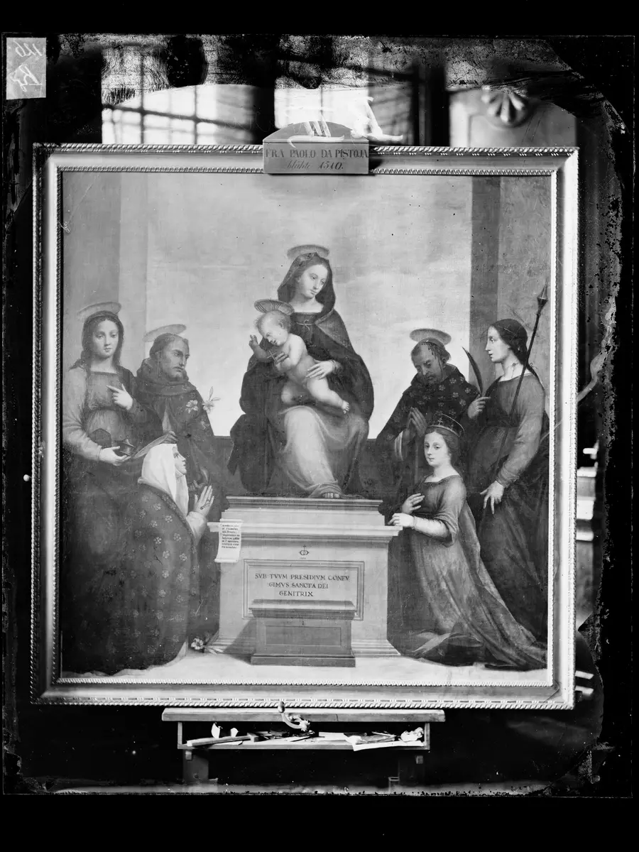 Maria mit Kind und den Hll. Katharina von Siena, Katharina von Alexandrien, Maria Magdalena, Dominikus, Petrus Martyr und einer Märtyrerin