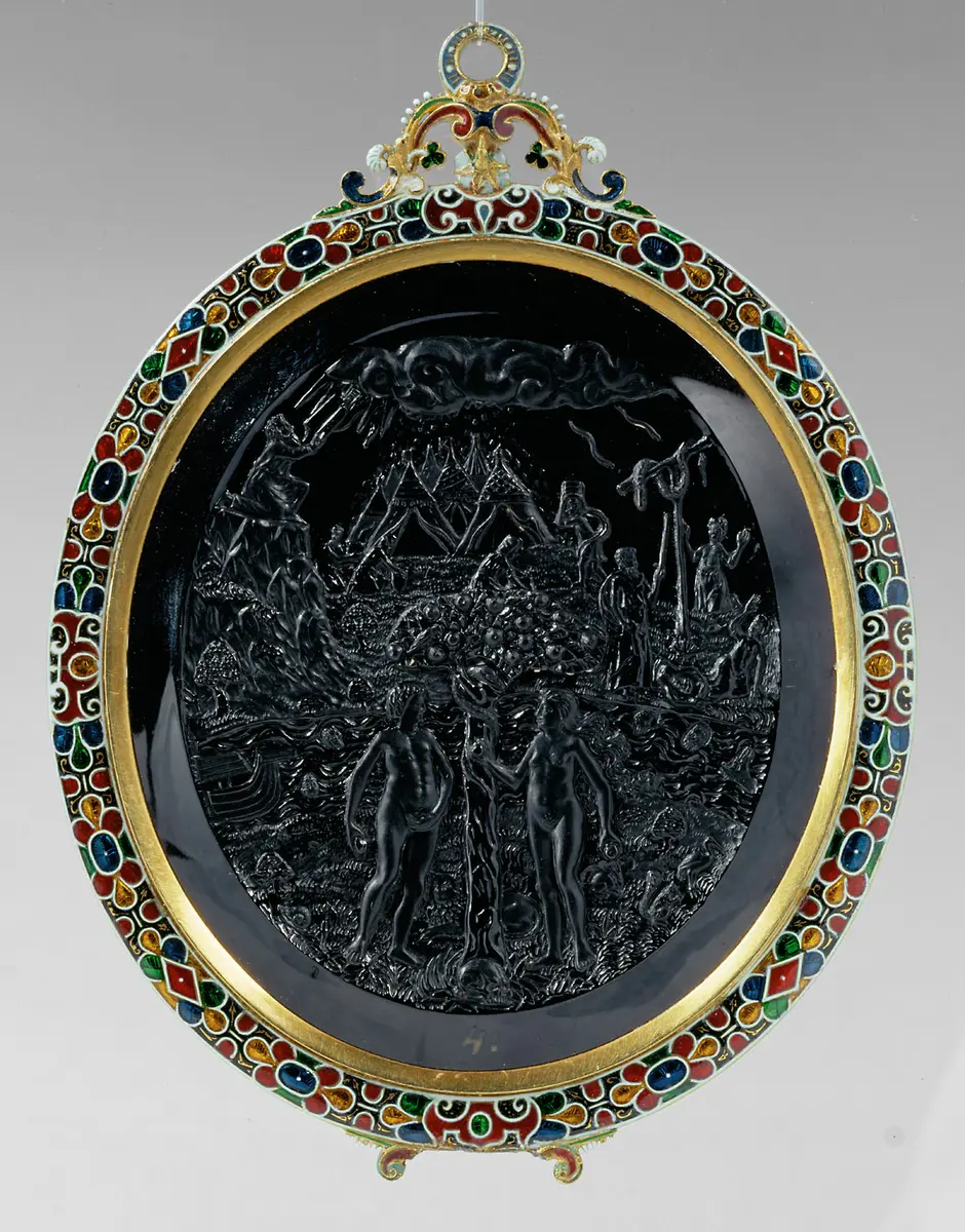 The Crucifixion (obverse), Adam and Eve (reverse)