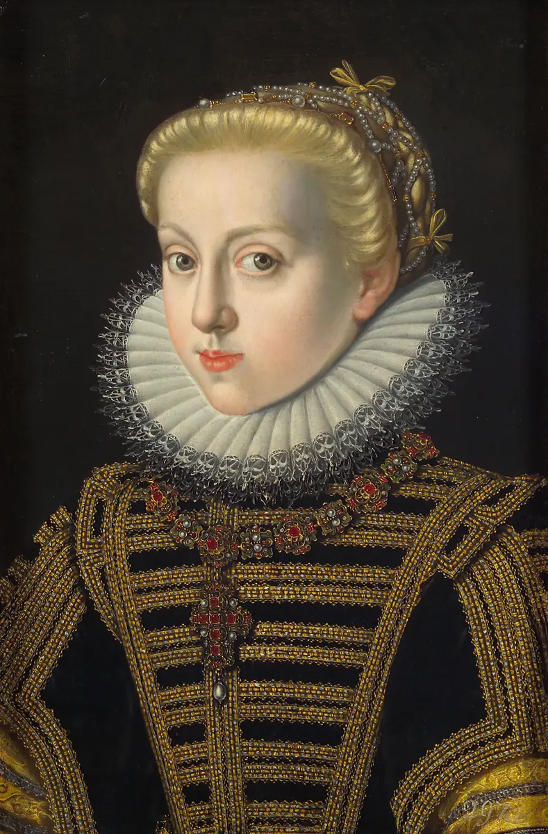 Erzherzogin Katharina Renea (1576-1595) in schwarzem Kleid, Brustbild