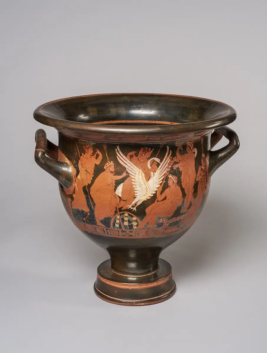 Zeus und Apollon (A), Drei Jünglinge (B)