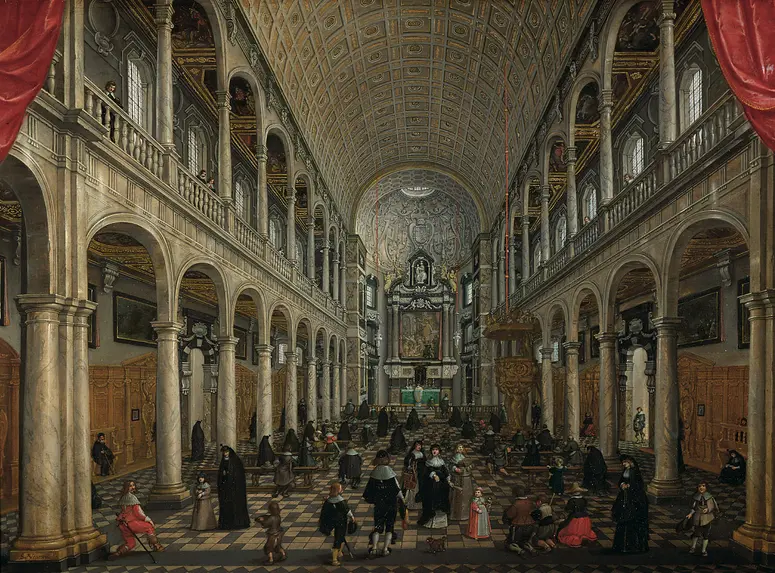 Innenansicht der Jesuitenkirche zu Antwerpen