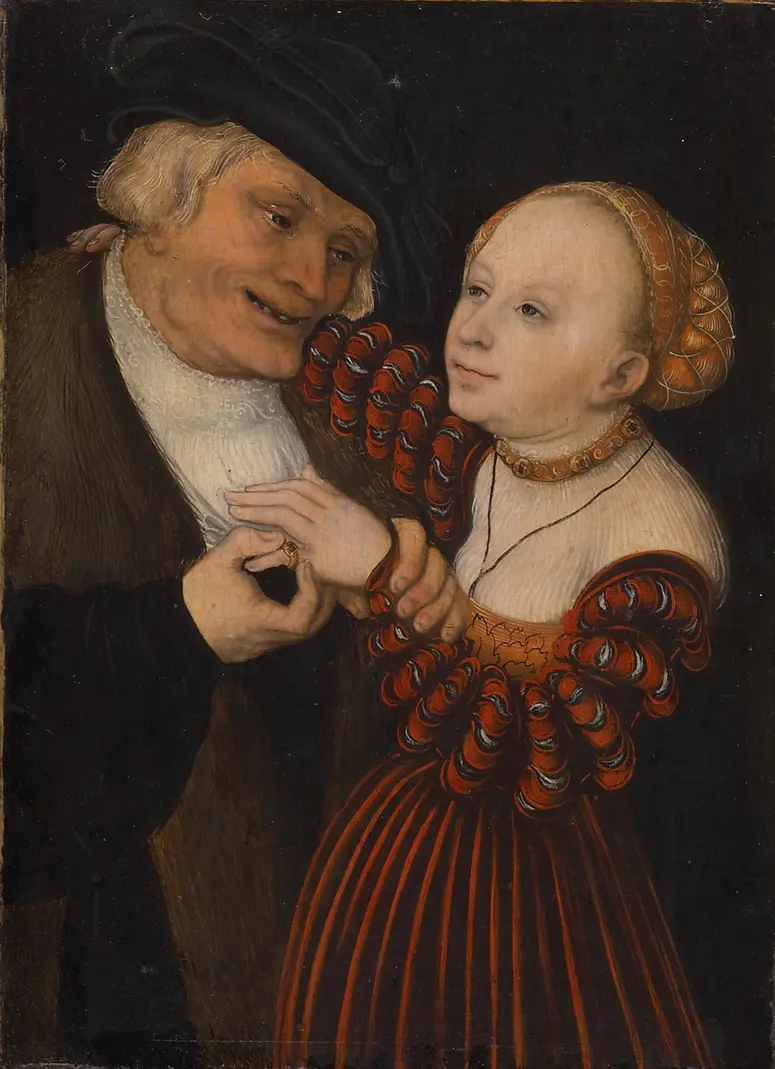 Alter Mann und Mädchen