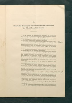 Bestimmungen für den Dienstbetrieb in den kunsthistorischen Sammlungen des Allerhöchsten Kaiserhauses