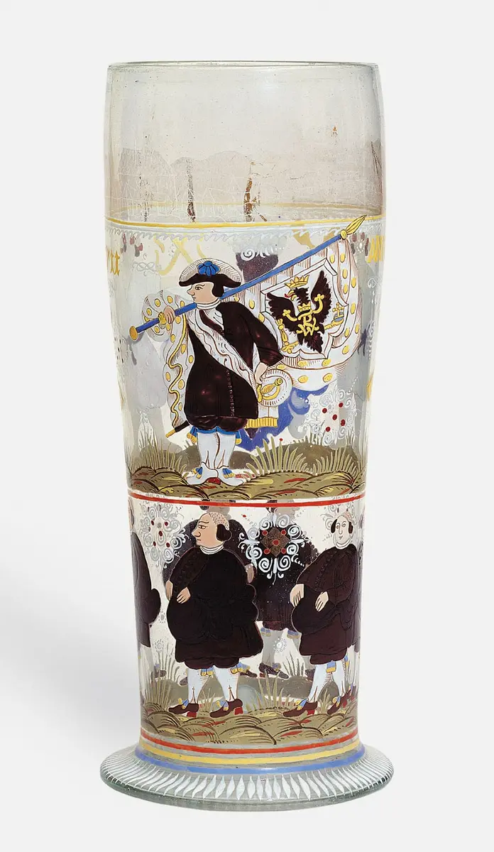 Hallorenglas mit Jahreszahl 1711