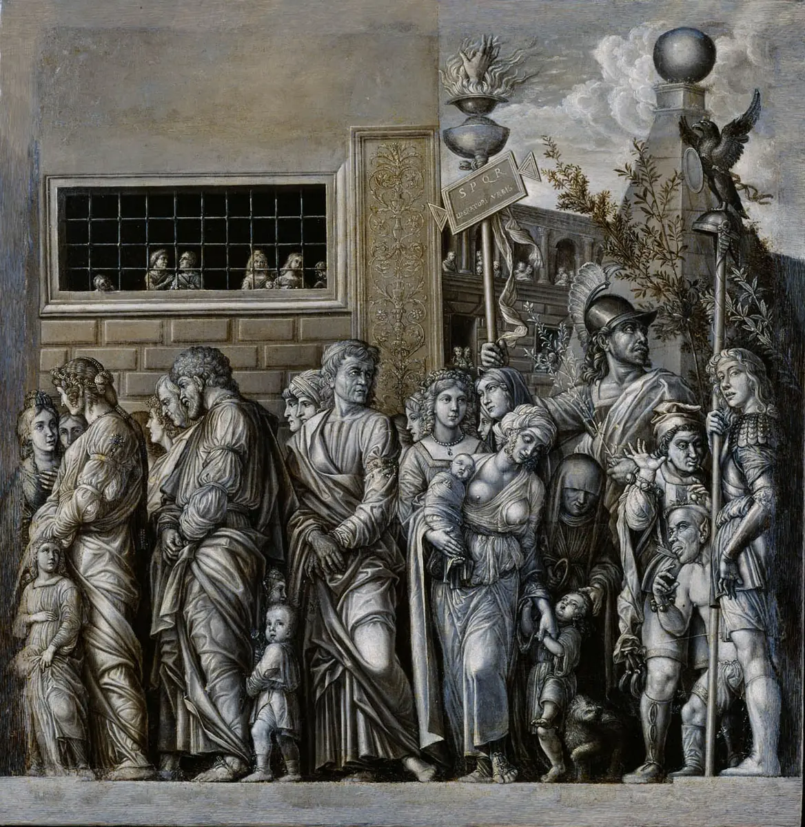 Triumphzug Cäsars: Gefangene