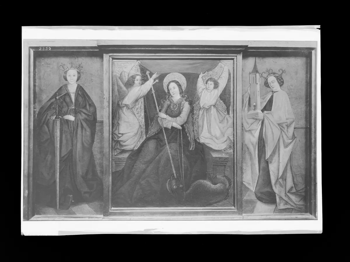 Die hl. Margaretha zwischen den hll. Barbara und Katharina