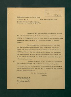 Besuchsordnung der öffentlichen Sammlungen in Wien, Winter 1934/35