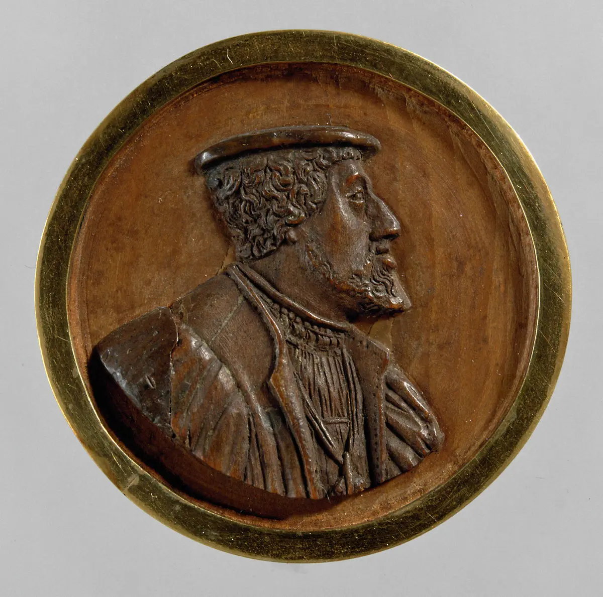Bildnismedaillon Kaiser Karls V., Brustbild