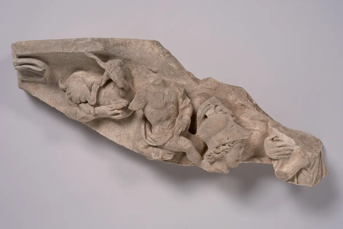 Fragment eines Persephone-Sarkophages