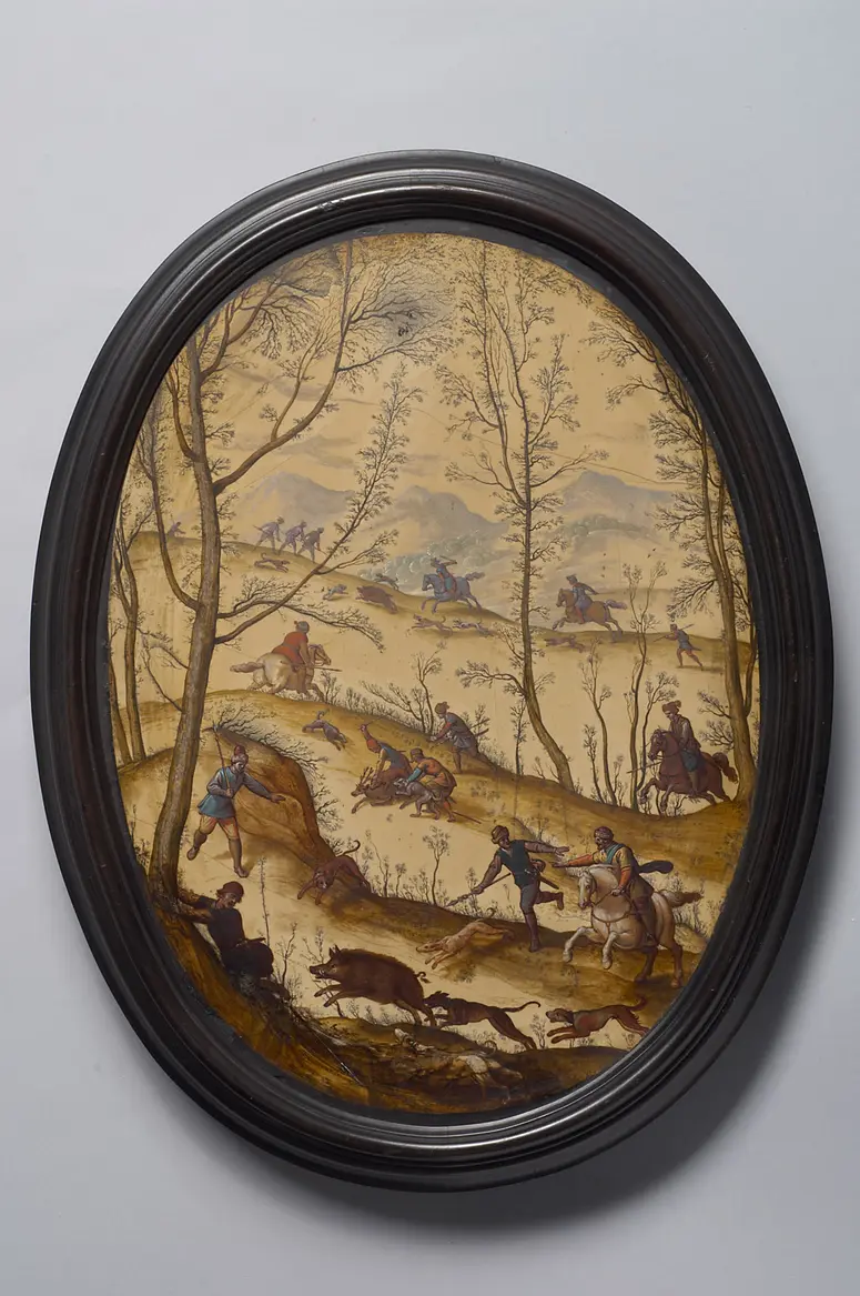 Landschaft mit Eberjagd