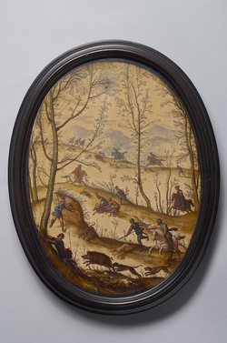 Landschaft mit Eberjagd