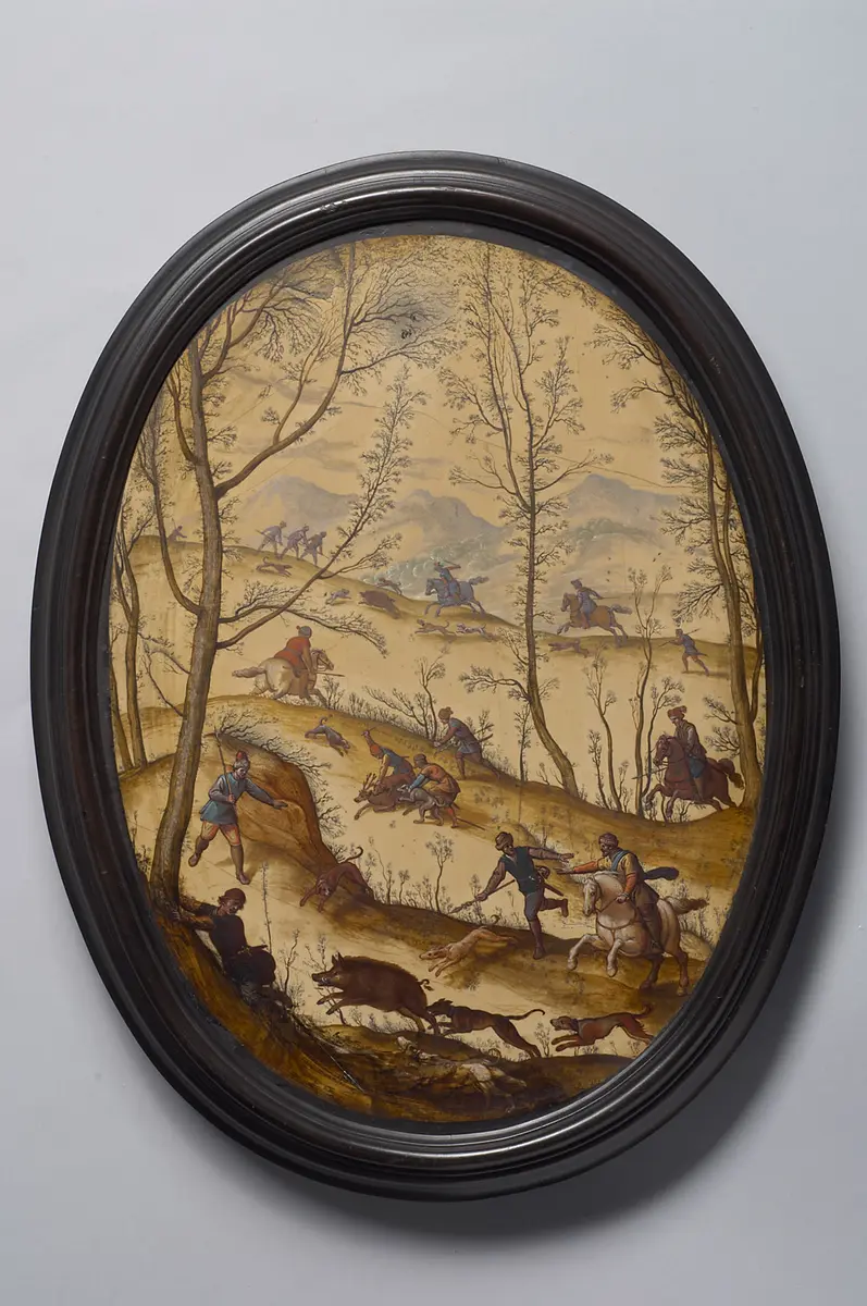 Landschaft mit Eberjagd