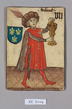Spielkarte, Frankreich, Schenk (Sieben), aus dem sog. Hofämterspiel