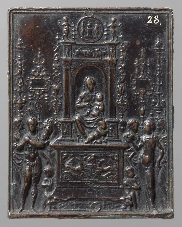 Thronende Madonna mit Heiligen