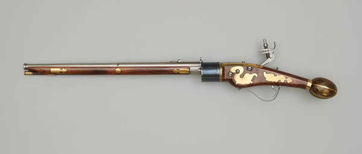 Revolver mit Radschloss (Faustrohr)