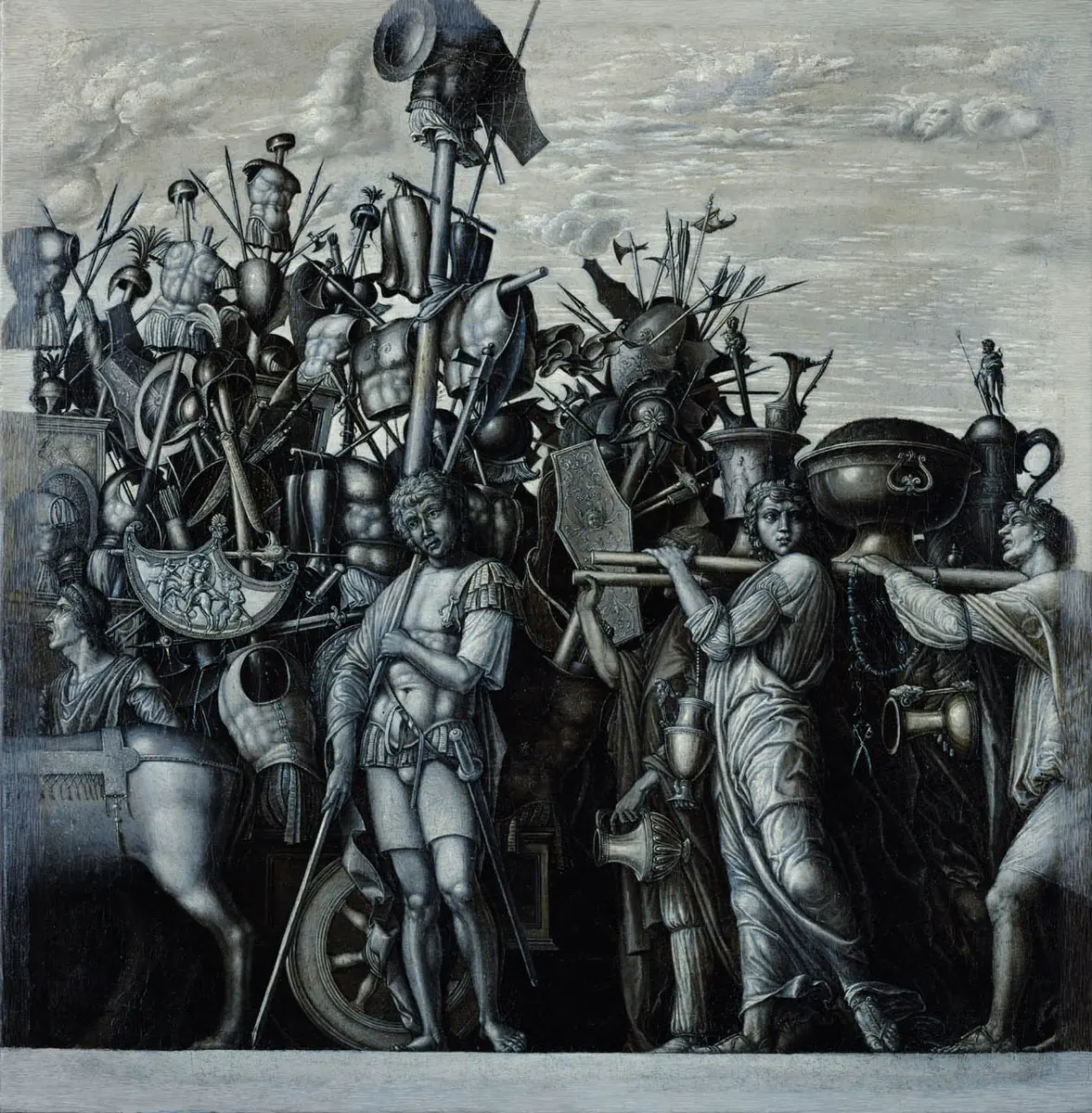 Triumphzug Cäsars: Waffenbeute (Die Trophäenträger)