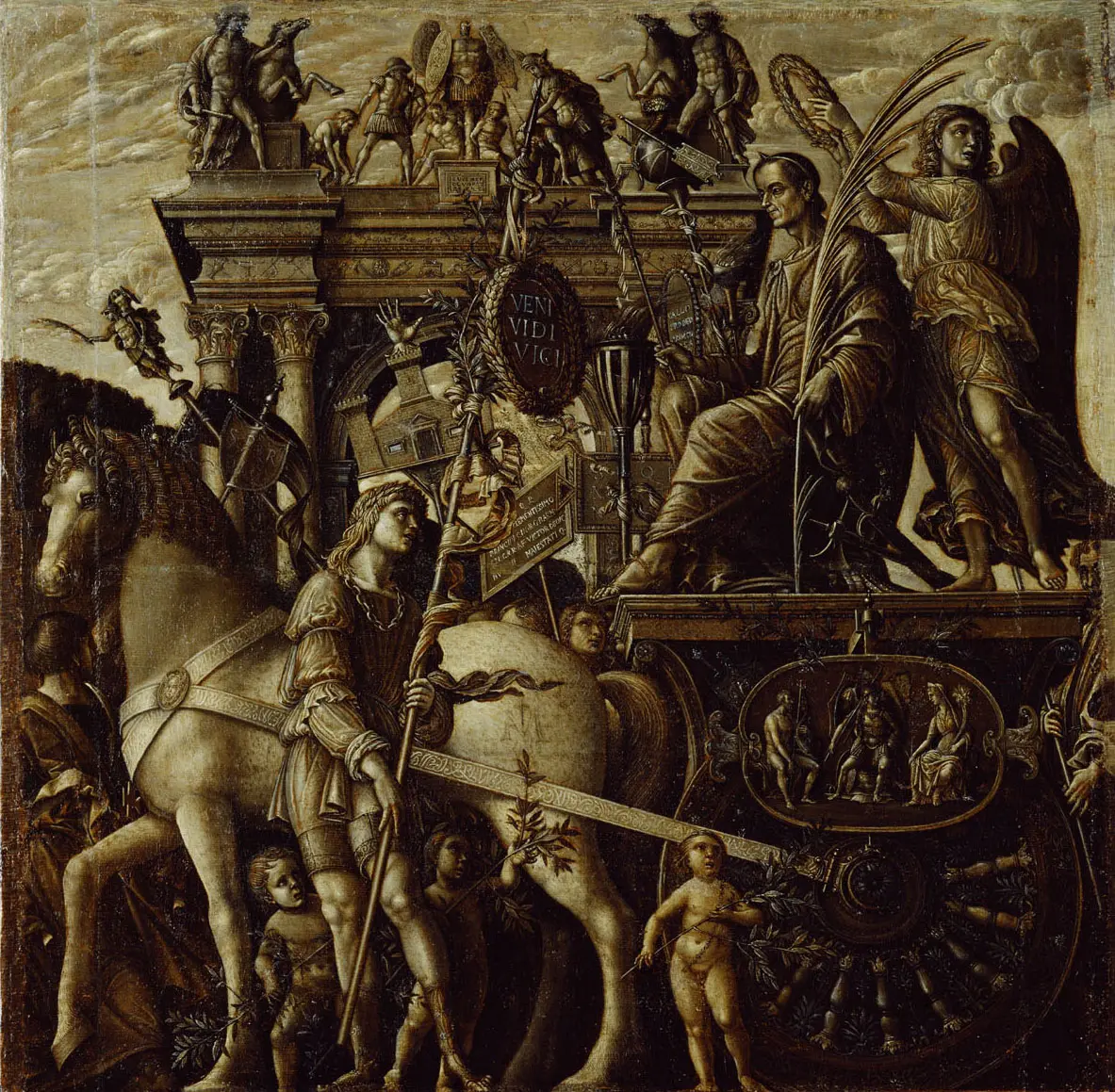 Triumphzug Cäsars: Cäsar auf dem Triumphwagen