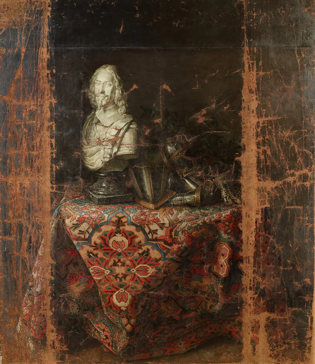 Stillleben mit Büste Erzherzog Leopold Wilhelms