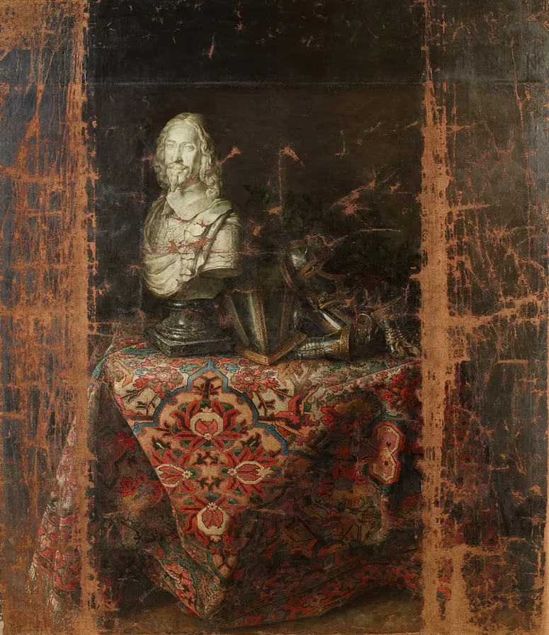 Stillleben mit Büste Erzherzog Leopold Wilhelms