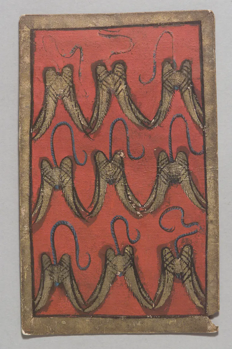 Playing card Falconry Lure (Nine) from the 