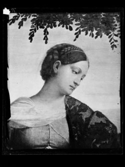 Hl. Justina, von einem Stifter verehrt