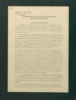 Dienstordnung für Alarmfälle im Hauptgebäude des Kunsthistorischen Museums
