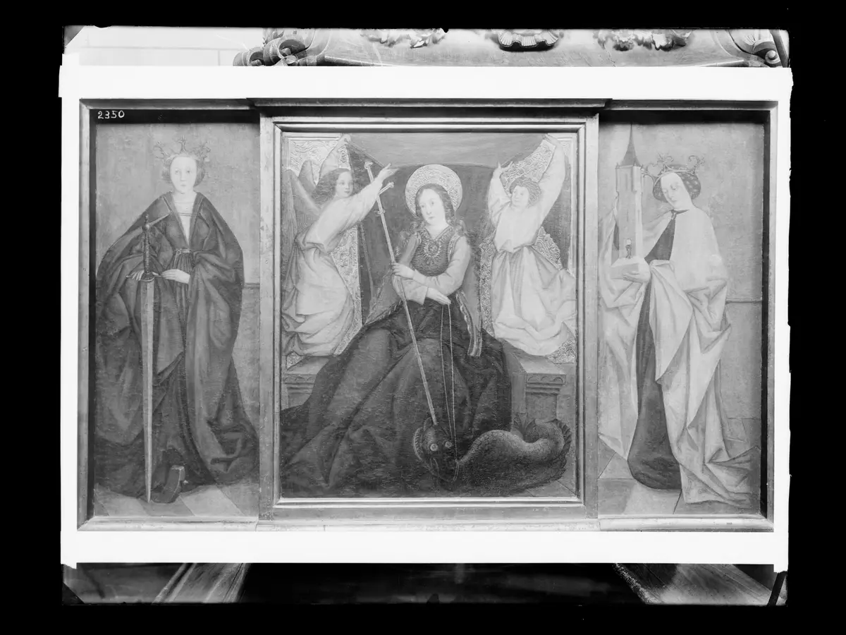 Die hl. Margaretha zwischen den hll. Barbara und Katharina