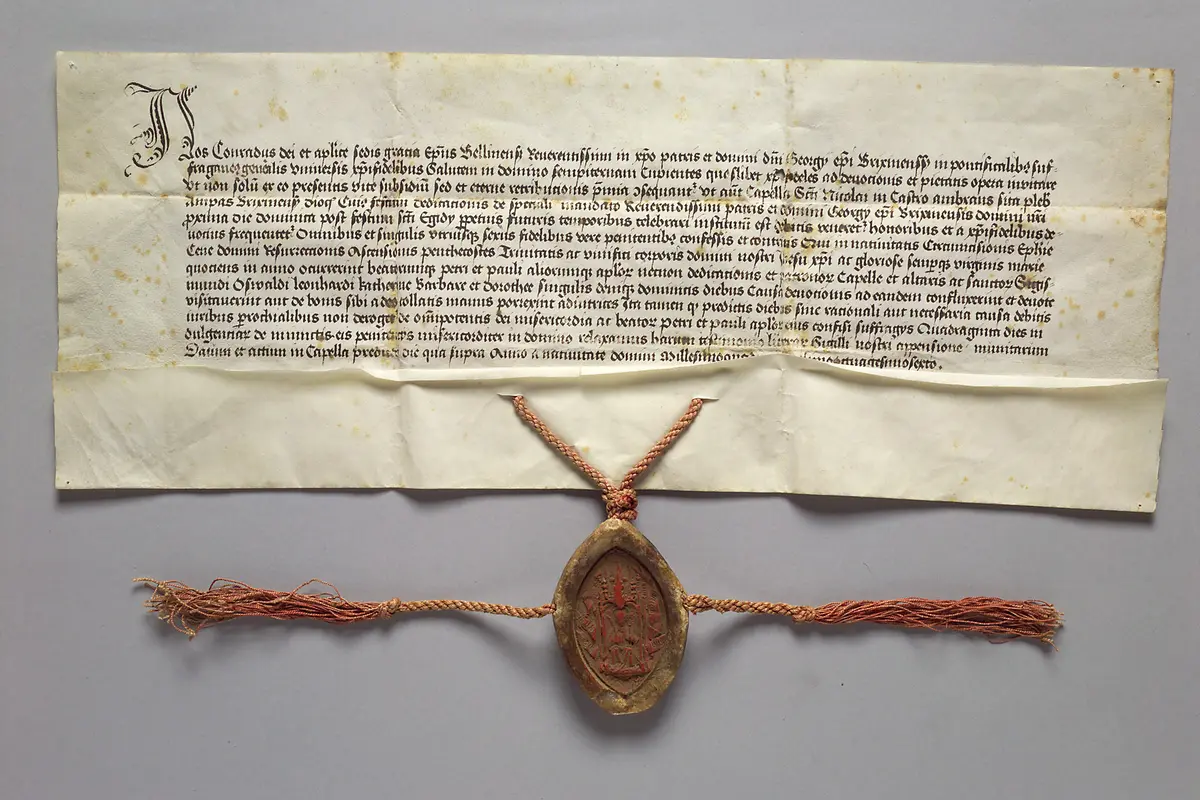 Ablassbrief für die Sankt Nikolauskapelle