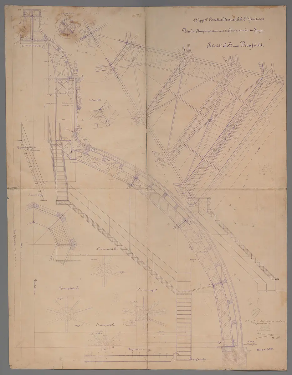 K. k. Hof-Museen. Kuppel-Construktion
