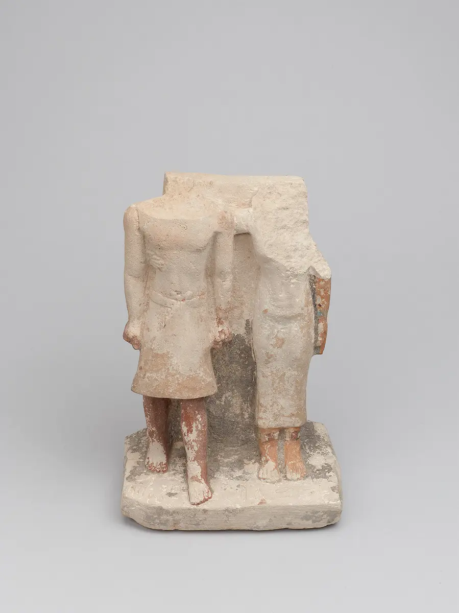 Kopflose Zweiergruppe des Schepses-ptah und seiner Frau Ni-si-redi