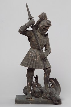 Hl. Georg, Statue, Statuette, Terracotta