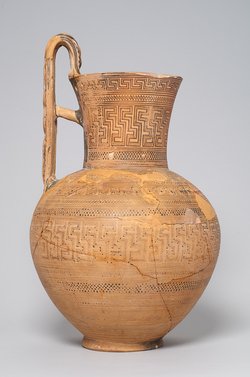 Steinböcke und geometrischer Dekor