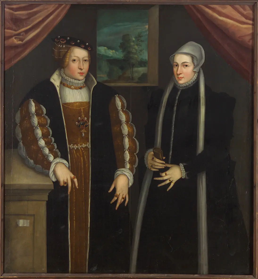 Damendoppelporträt; Maria von Brandenburg und Christine von Dänemark (?)