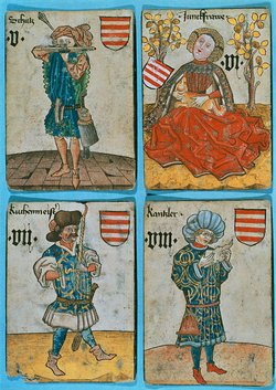 Playing card, Hungary, Shooter (five), from the so-called Hofämterspiel