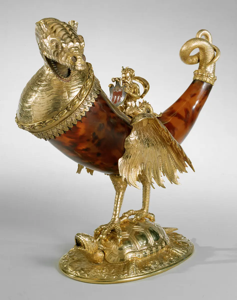 Trinkhorn des Grafen Ulrich IX. Montfort-Tettnang in Drachengestalt