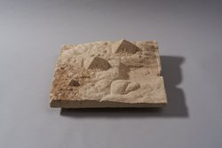 Modell des Giza-Plateaus mit Pyramiden