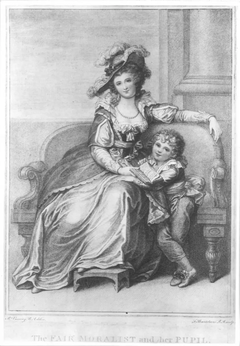 The fair Moralist and her pupil
