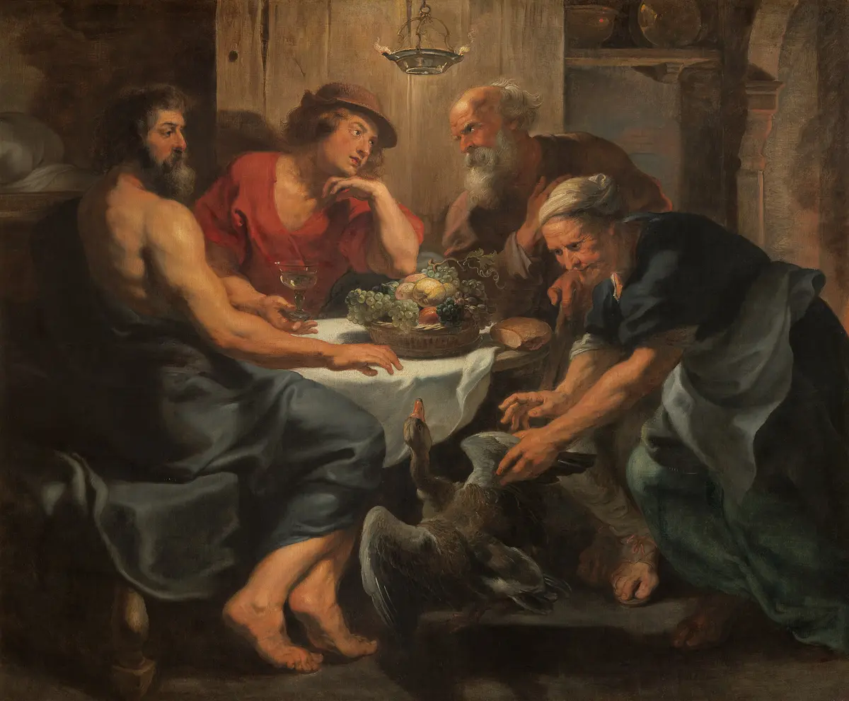 Jupiter und Merkur bei Philemon und Baucis