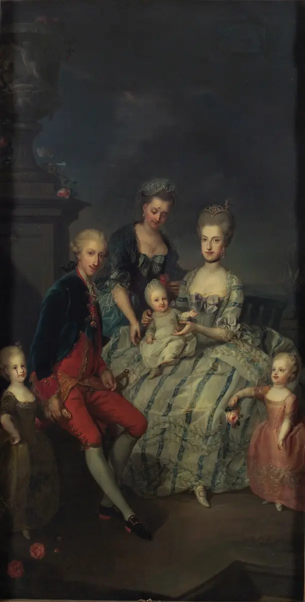Erzherzogin Maria Karoline und Ferdinand von Neapel - Sizilien mit ihren Kindern