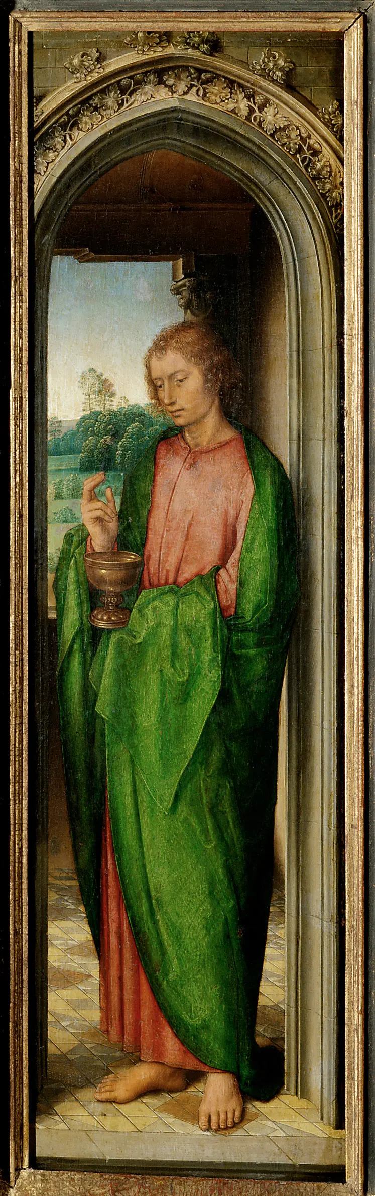 Innenflügel des Johannesaltärchens: Johannes der Evangelist