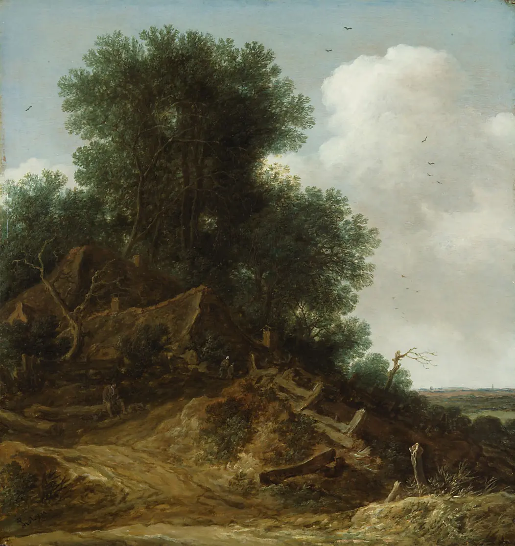 Baumreiche Dünenlandschaft