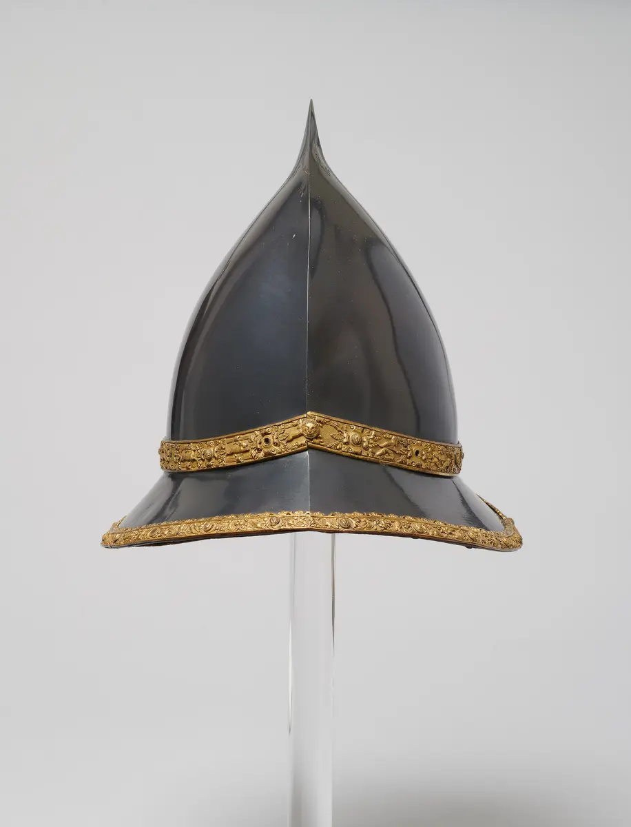 Capacete der blau-goldenen Garnitur